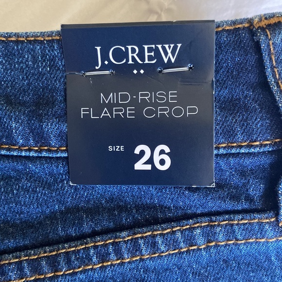 J. Crew mid rise, flare, crop button, fly jeans. Never worn but no tags - Picture 7 of 9
